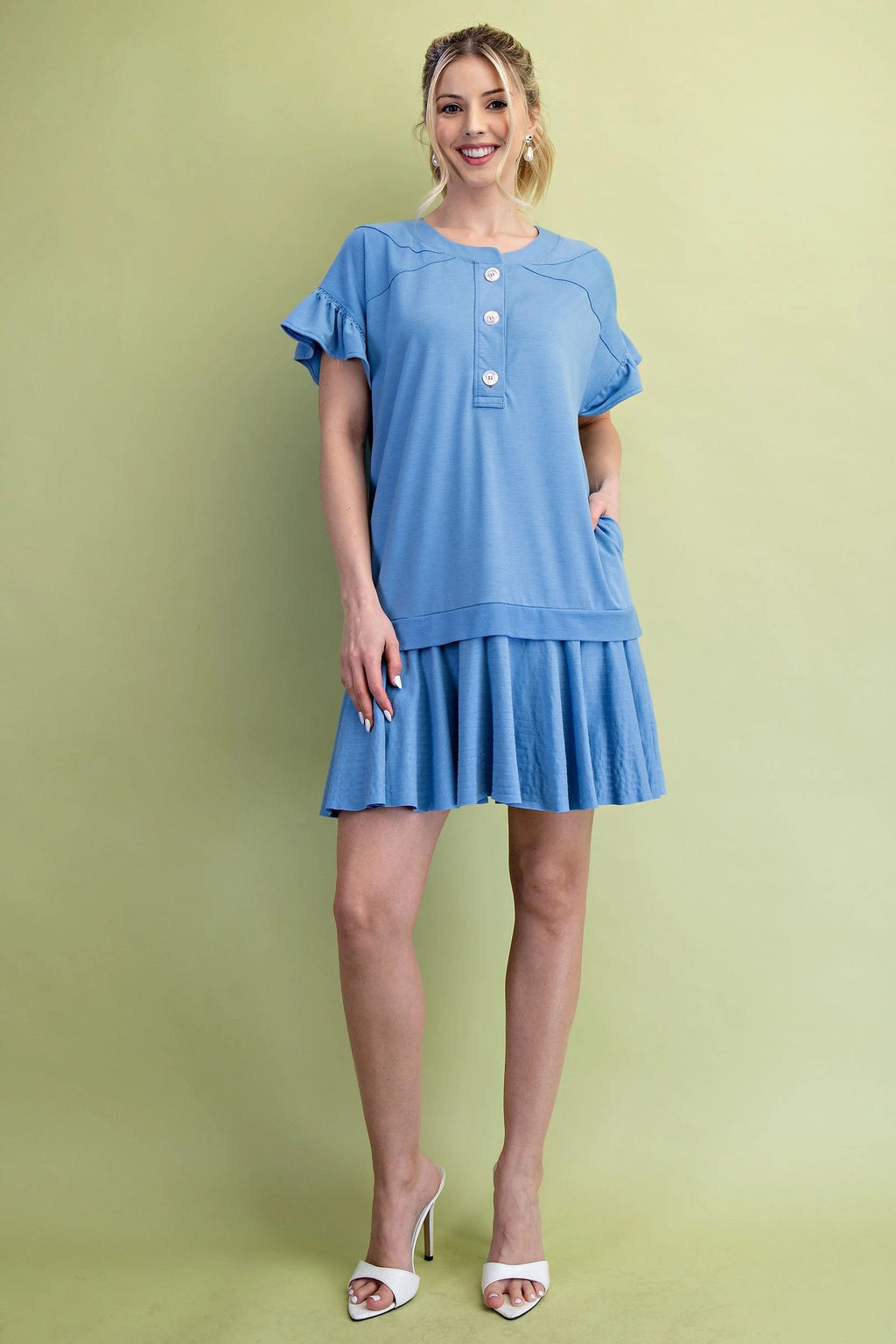 Half Button Dress