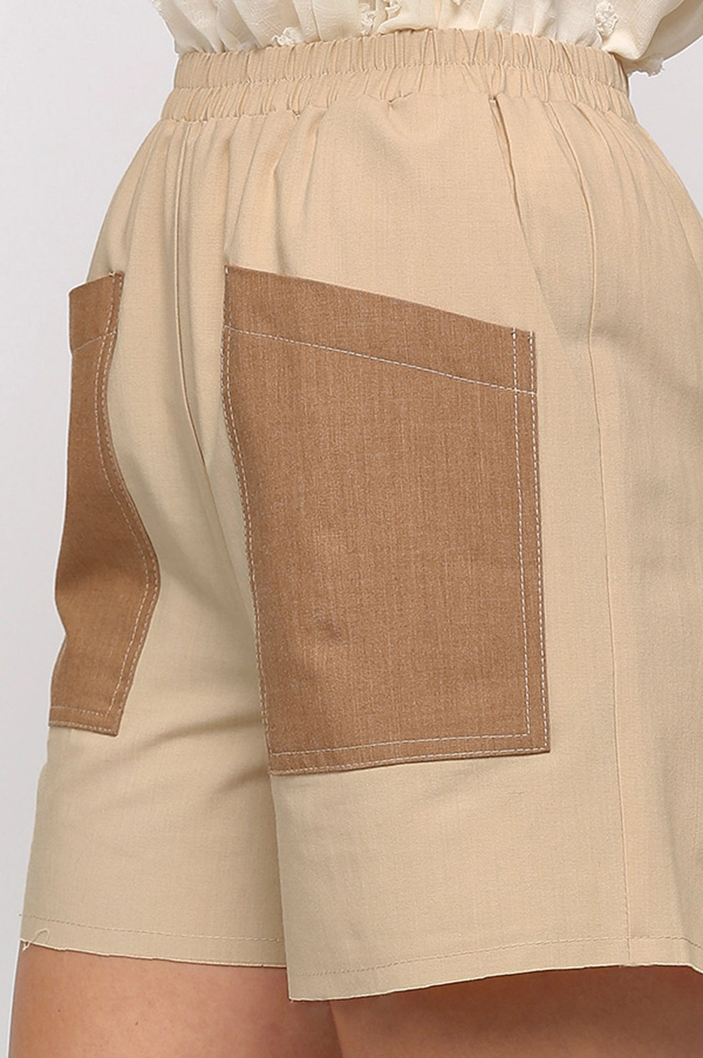 Waist Shorts with Side Pockets
